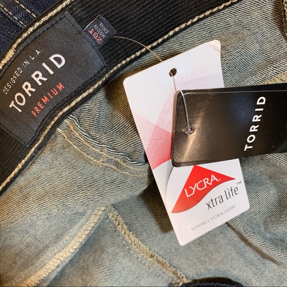 Torrid NWT Sky High Skinny Dark Stretch Jeans 28T - Picture 8 of 8
